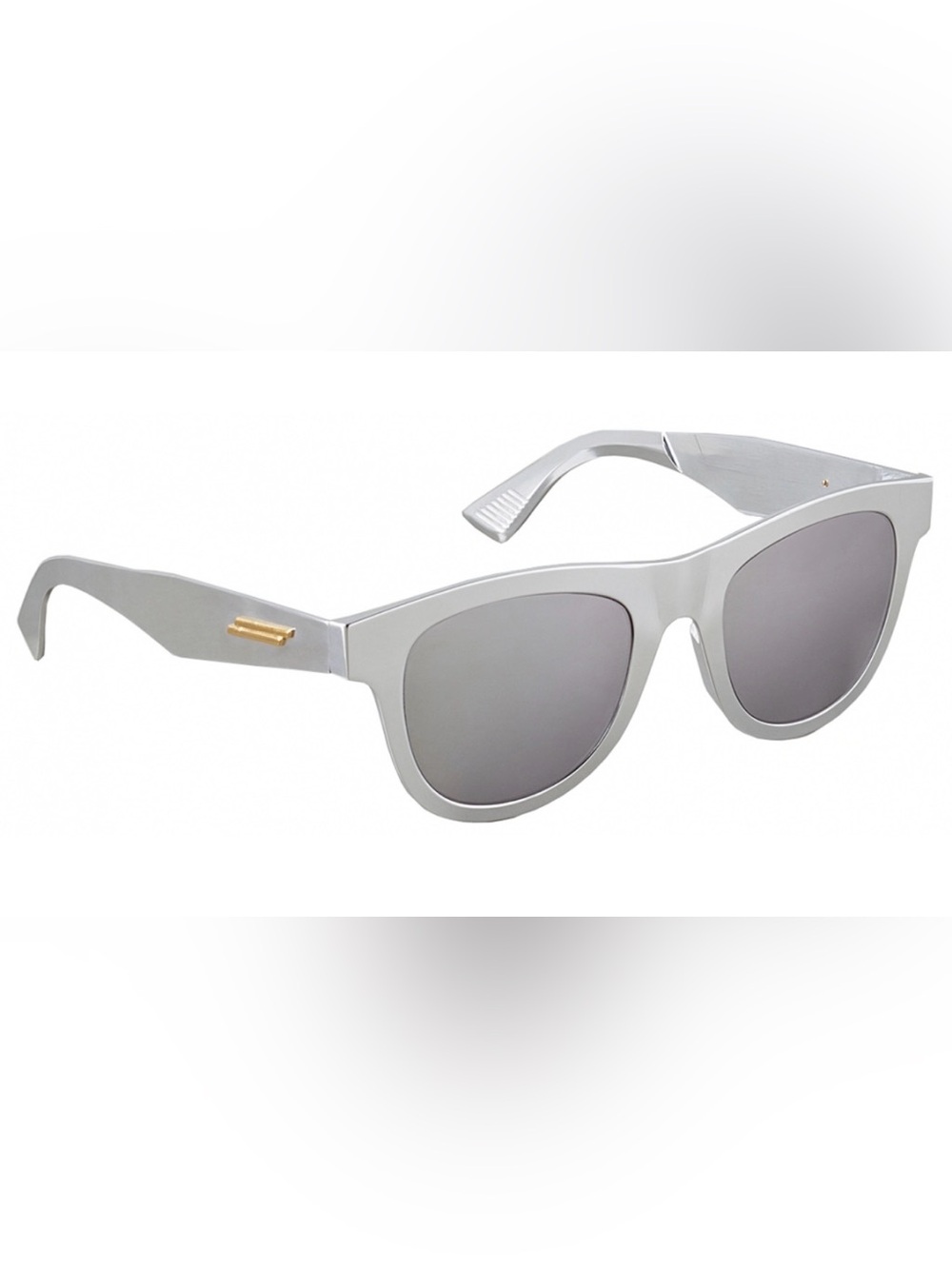 NWT Bottega Veneta Aluminum Classic D-Frame Sunglasses Silver Made in Italy